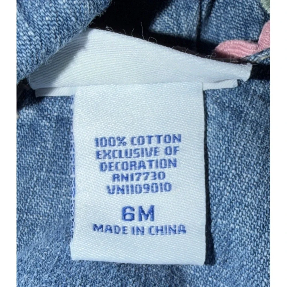 Y2K Genuine Baby OshKosh 6M 3Pc Denim Jumper Pink Top Tights‎ Set NWT Target